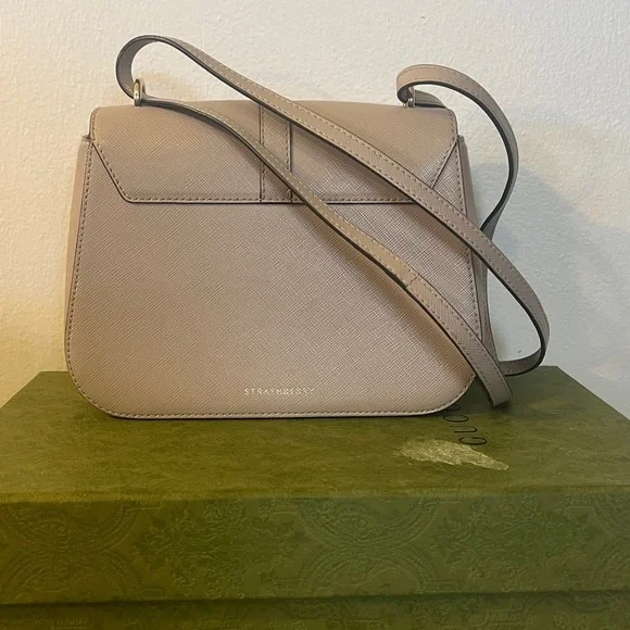 Strathberry S Convertible Shoulder / Crossbody Flap Bag in Cappuccino - Picture 3 of 12
